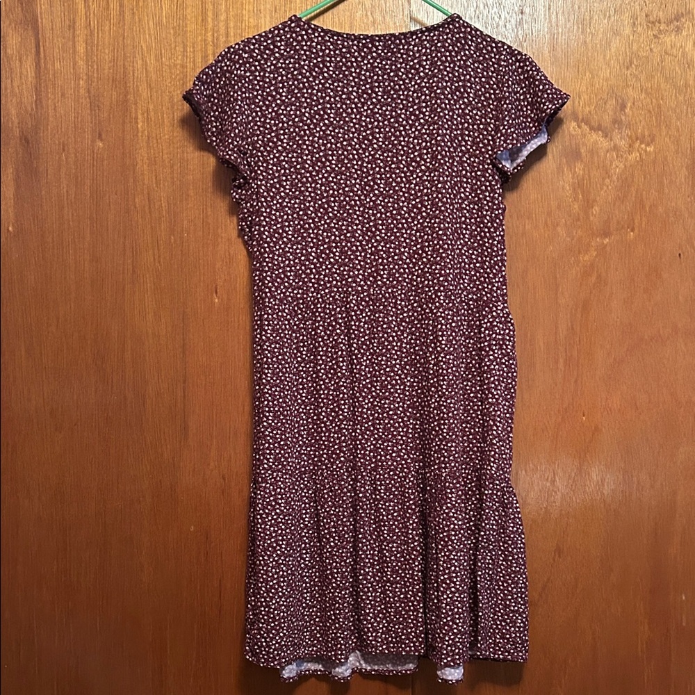 Arizona Jean Company Burgundy Floral Mini Dress - Picture 7 of 9